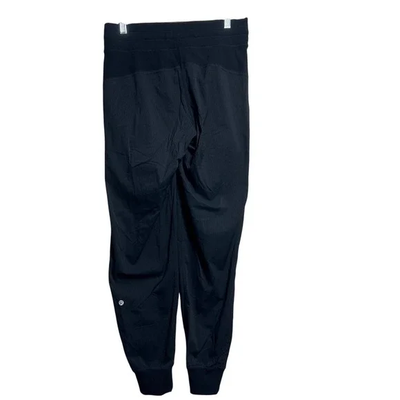 Lululemon Dance Studio Jogger Black Textured Pinstripe Pants Size 6 LW5BPJS - Picture 4 of 5